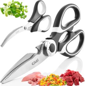 Kitchen Shears by  - Liftime Replacement Warranty* - Includes Seafood Scissors As a Bonus - Heavy Duty Utility Stainless Steel All Purpose Ultra