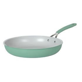 12-inch Ceramic Nonstick Aluminum Fry Pan, Green